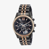 Michael Kors Lexington Chronograph Black Dial Two Tone Steel Strap Watch for Men - MK8561 Buy Now By Michael Kors