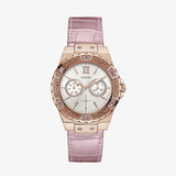 Guess Limelight Quartz Analog White Dial Pink Leather Strap Watch For Women - W0775l3 Buy Now By Guess