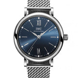 IWC Portofino Automatic Blue Dial Silver Mesh Bracelet Watch for Women - IW357404 Buy Now By IWC