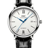 IWC Portofino Automatic '150 Years' Edition Automatic White Dial Black Leather Strap Watch for Men - IW356519 Buy Now By IWC