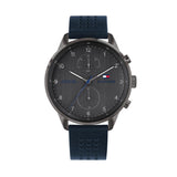 Tommy Hilfiger Chase Grey Dial Blue Leather Strap Watch for Men - 1791578 Buy Now By Tommy Hilfiger