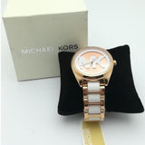 Michael Kors Janelle Three Hand Rose Gold Dial Two Tone Steel Strap Watch For Women - MK7134 Buy Now By Michael Kors