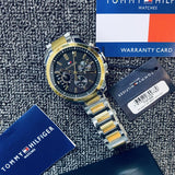 Tommy Hilfiger Decker Chronograph Black Dial Two Tone Steel Strap Watch for Men - 1791559 Buy Now By Tommy Hilfiger