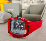 Guess Phoenix Multifunction Black Dial Red Rubber Strap Watch for Men - GW0203G5 Buy Now By Guess