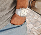 Guess Phoenix Multi Function Silver Dial White Rubber Strap Watch for Men - GW0203G1 Buy Now By Guess