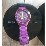 Marc Jacobs Rock Chronograph Purple Dial Purple Silicone Strap Watch for Women - MBM2576 Buy Now By Marc Jacobs