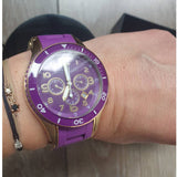 Marc Jacobs Rock Chronograph Purple Dial Purple Silicone Strap Watch for Women - MBM2576 Buy Now By Marc Jacobs