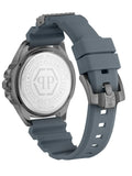 Philipp Plein The Skull Grey Dial Grey Silicone Strap Watch For Men- PWAAA2324 Authentic Buy Shop Now