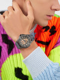 Philipp Plein The Skull Grey Dial Grey Silicone Strap Watch For Men- PWAAA2324 Authentic Buy Shop Now