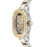 Philipp Plein High-Conic Automatic Gold Dial Two Tone Steel Strap Watch For Men - PWRAA0323 Authentic Buy Shop Now