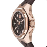 Philipp Plein Octagon Rose Gold Dial Brown Silicone Strap Watch for Men - PWTBA0223 Authentic Buy Shop Now