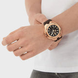 Philipp Plein Octagon Rose Gold Dial Brown Silicone Strap Watch for Men - PWTBA0223 Authentic Buy Shop Now
