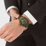 Philipp Plein The Skeleton Green Dial Green Silicone Strap Watch for Men- PWVBA0223 Authentic Buy Shop Now