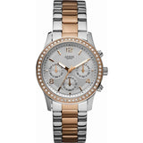 Guess Mini Spectrum Quartz Silver Dial Two Tone Steel Strap Watch For Women - W0122L1 Buy Now By Guess