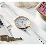Fossil Jacqueline Quartz Mother of Pearl White Dial White Leather Strap Watch for Women - ES4579 Buy Now By Fossil