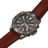 Fossil Garrett Chronograph Grey Dial Brown Leather Strap Watch for Men - FS5770 Buy Now By Fossil