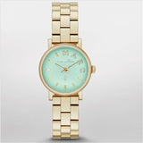 Marc Jacobs Baker Mint Green Dial Gold Steel Strap Watch for Women - MBM3284 Buy Now By Marc Jacobs