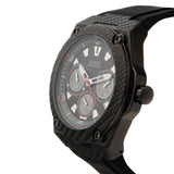 Guess Legacy Black Dial Black Rubber Strap Watch For Men - W1048G2 Buy Now By Guess