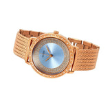 Guess Willow Crystal Blue Dial Rose Gold Mesh Bracelet Watch For Women - W0836L1 Buy Now By Guess