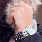 Guess Queen Quartz Silver Dial Silver Steel Strap Watch For Women - GW0464L1 Buy Now By Guess