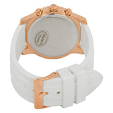 Guess Confetti Crystal Rose Gold Dial White Silicone Strap Watch For Women - W1098L5 Buy Now By Guess