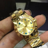 Marc Jacobs Amy Dexter Gold Dial Gold Steel Strap Watch for Women - MBM3218 Buy Now By Marc Jacobs