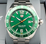 Tag Heuer Formula 1 Limited Edition Green Dial Silver Steel Strap Watch for Men - WAZ1017.BA0842 Buy Now By Tag Heuer