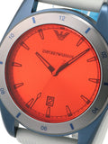 Emporio Armani Sigma Analog Orange Dial Grey Silicone Strap Watch For Men - AR11218 Buy Now By Emporio Armani