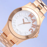 Marc Jacobs Rivera White Dial Rose Gold Steel Strap Watch for Women - MBM3135 Buy Now By Marc Jacobs