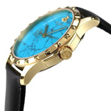 Gucci G Timeless Turquoise Blue Dial Black Leather Strap Watch For Men - YA126462 Buy Now By Gucci