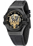 Maserati Potenza Skeleton Limited Edition Black Dial Black Leather Strap Watch For Men - R8821108027 Buy Now By Maserati