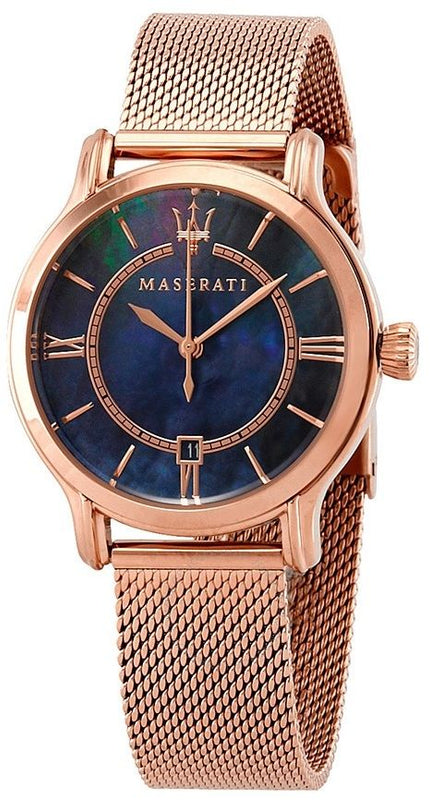 Maserati Epoca Blue Dial Rose Gold Mesh Strap Watch For Women - R8853118503 Buy Now By Maserati