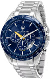 Maserati Traguardo Chronograph Modena Edition Blue Dial Silver Steel Strap Watch For Men - R8871612039 Buy Now By Maserati