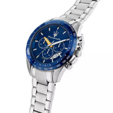 Maserati Traguardo Chronograph Modena Edition Blue Dial Silver Steel Strap Watch For Men - R8871612039 Buy Now By Maserati