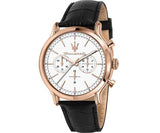 Maserati Epoca Chronograph White Dial Black Leather Strap Watch For Men - R8871618016 Buy Now By Maserati