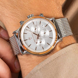 Maserati Epoca White Dial Chronograph Silver Mesh Bracelet Watch For Men - R8873618009 Buy Now By Maserati