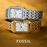 Fossil Raquel Three Hand Date White Dial Silver Steel Strap Watch for Women - ES5221 Buy Now By Fossil