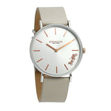 Coach Perry Silver DIal White Leather Strap Watch for Women - 14503116 Buy Now By Coach