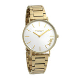 Coach Perry White Dial Gold Steel Strap Watch for Women - 14503345 Buy Now By Coach