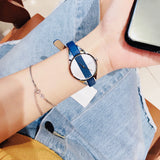 Calvin Klein Rebel Blue Silver Dial Blue Leather Strap Watch for Women - K8P231V6 Buy Now By Calvin Klein