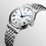 Longines Record Automatic Stainless Steel 40mm Watch for Men - L2.821.4.11.6 Buy Now By Longines
