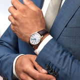 Longines Record Automatic Stainless Steel 18K Gold Watch for Men - L2.821.5.11.2 Buy Now By Longines