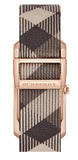 Burberry The Pioneer Rose Gold Dial Haymarket Brown Leather Strap Watch for Women - BU9408 Buy Now By Burberry