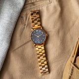 Marc Jacobs Baker Blue Dial Rose Gold Steel Strap Watch for Women - MBM3330 Buy Now By Marc Jacobs