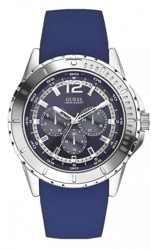 Guess Maverick Black Dial Rubber Strap Watch for Men - W0485G3 Buy Now By Guess