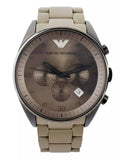 Emporio Armani Sportivo Chronograph Brown Dial Brown Steel Strap Watch For Men - AR5950 Buy Now By Emporio Armani