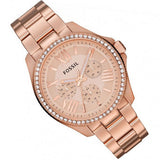 Fossil Cecile Rose Gold Dial Rose Gold Steel Strap Watch for Women - AM4483 Buy Now By Fossil
