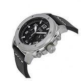 Fossil Modern Machine Chronograph Black Dial Black Leather Strap Watch for Men - FS4928 Buy Now By Fossil