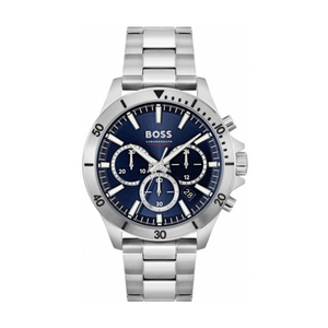 Hugo Boss Troper Chronograph Blue Dial Silver Steel Strap Watch For Men - 1514069 Buy Now By Hugo Boss