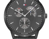 Tommy Hilfiger Brad Chronograph Quartz Grey Dial Grey Leather Strap Watch For Men - 1710388 Buy Now By Tommy Hilfiger